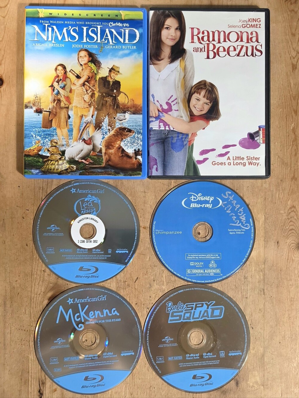 Lot of 6 Girl's Theme Blu-Ray & DVD Movies American Girl